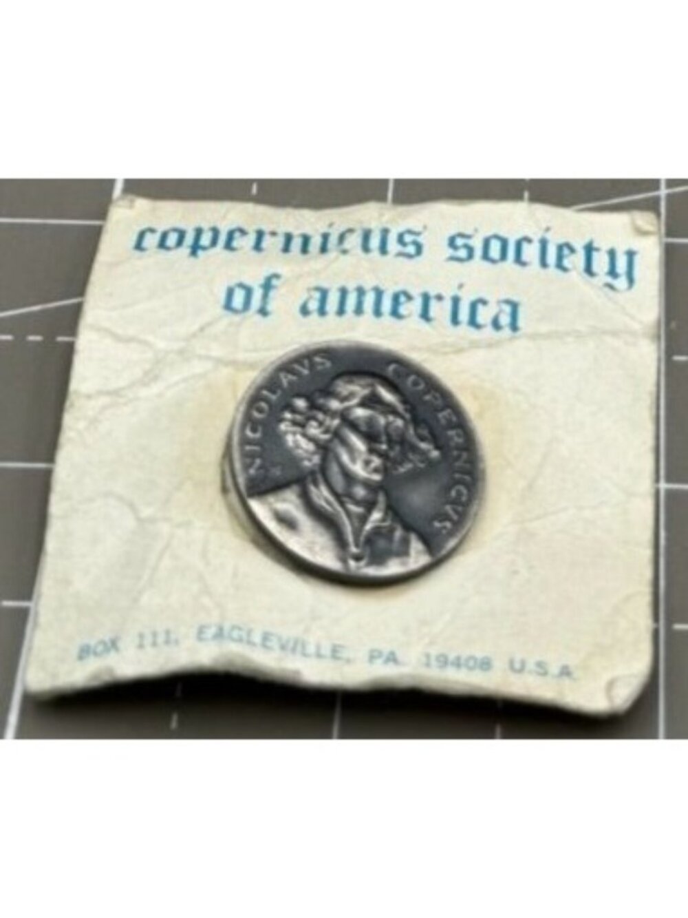 Vintage Copernicus Society Of America Medal Pin By MET